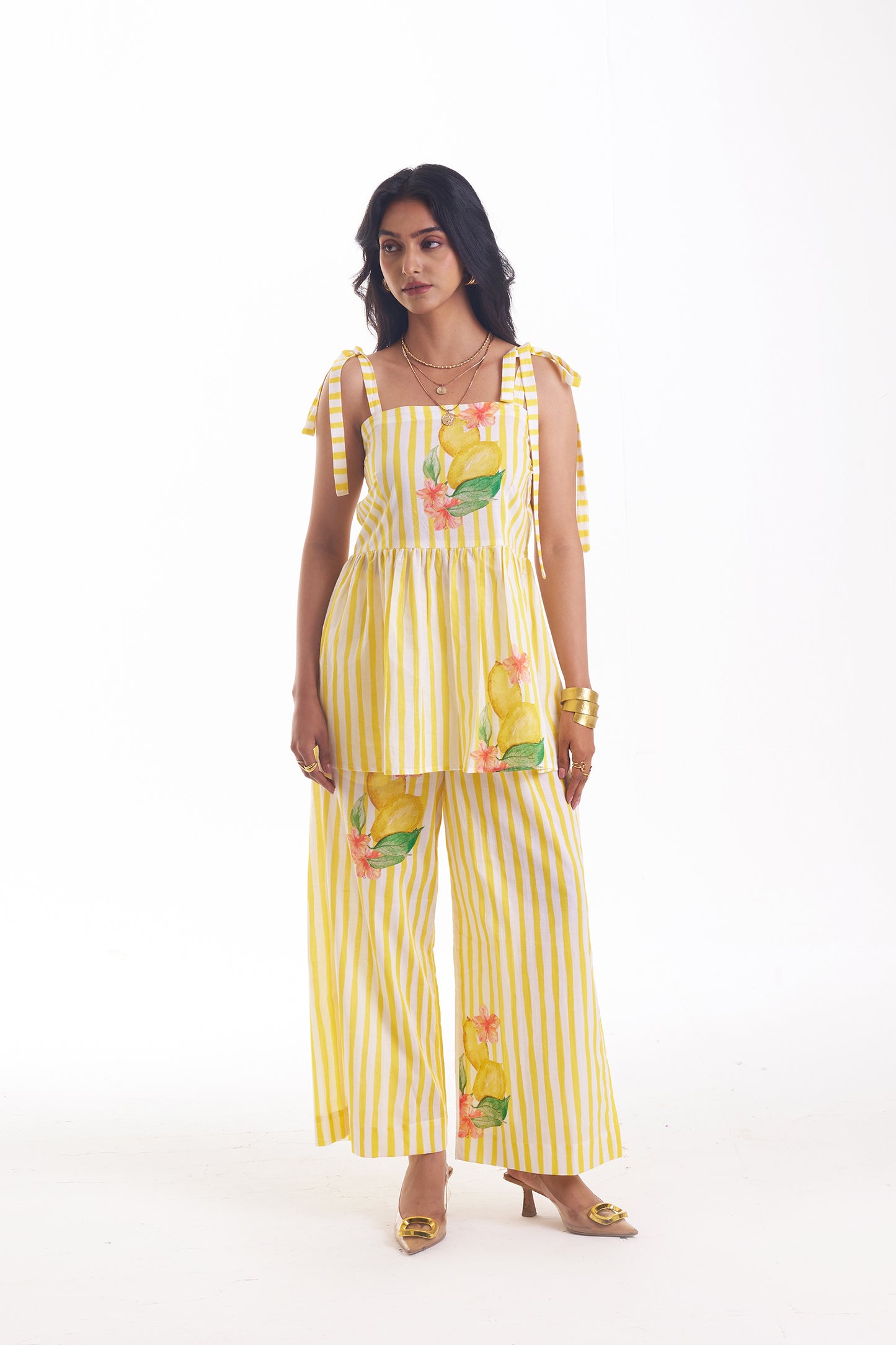 LEMON CANDY CRUSH TIE-UP CO-ORD SET