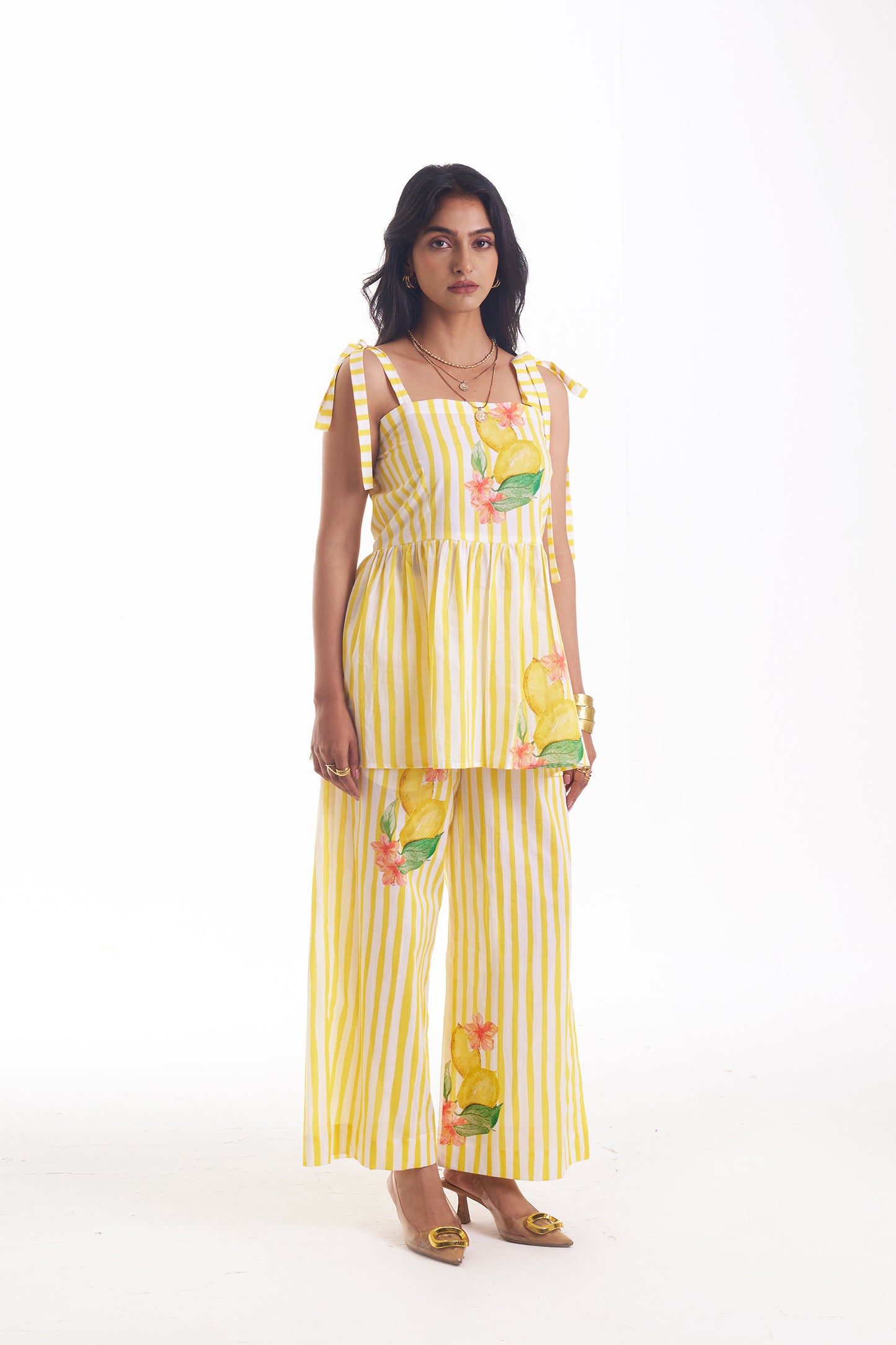 LEMON CANDY CRUSH TIE-UP CO-ORD SET
