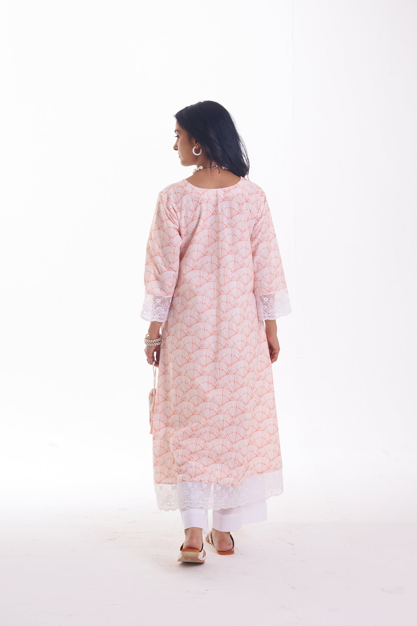 CORAL BLOOM A- LINE SUIT SET