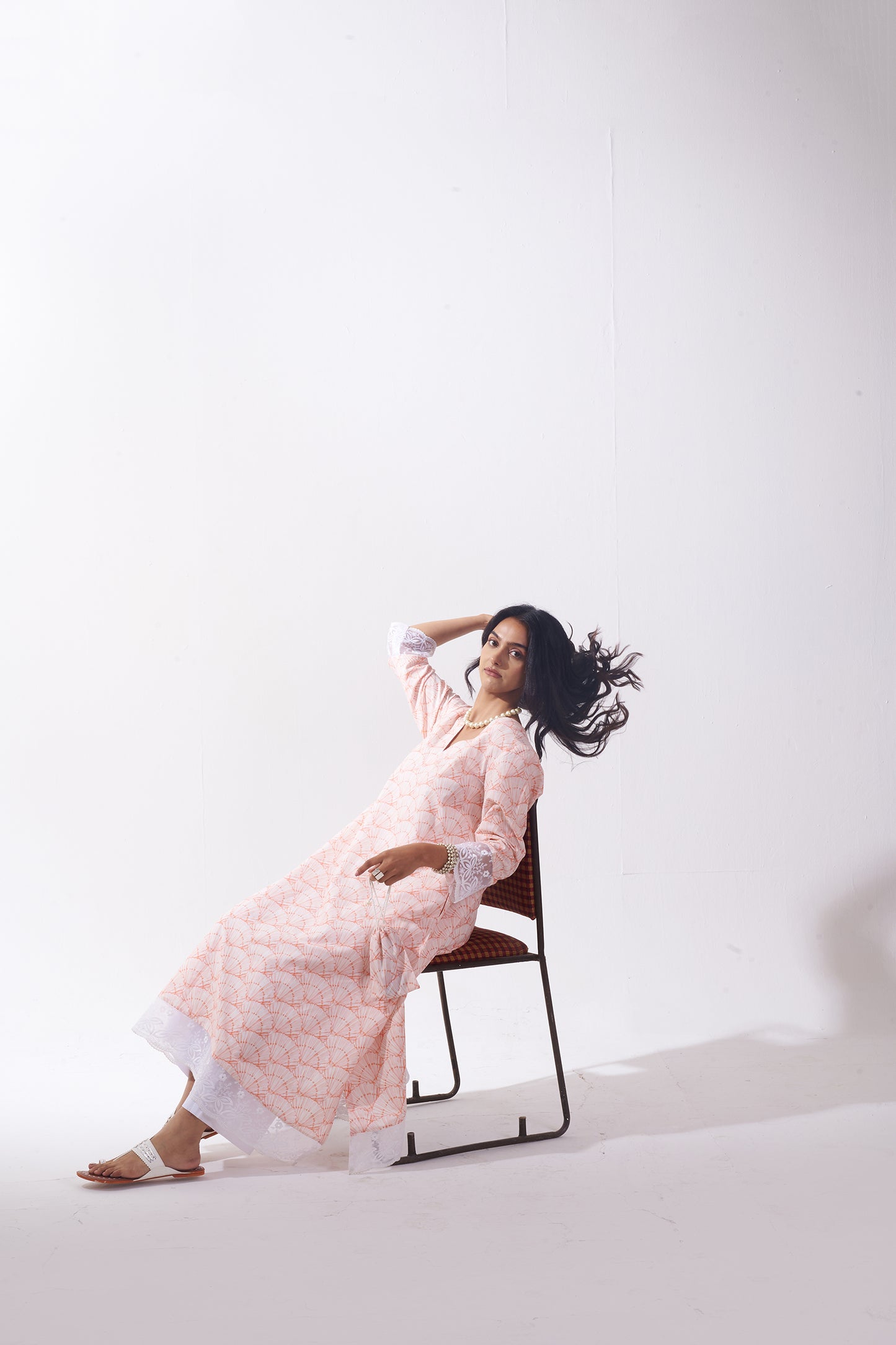 CORAL BLOOM A- LINE SUIT SET