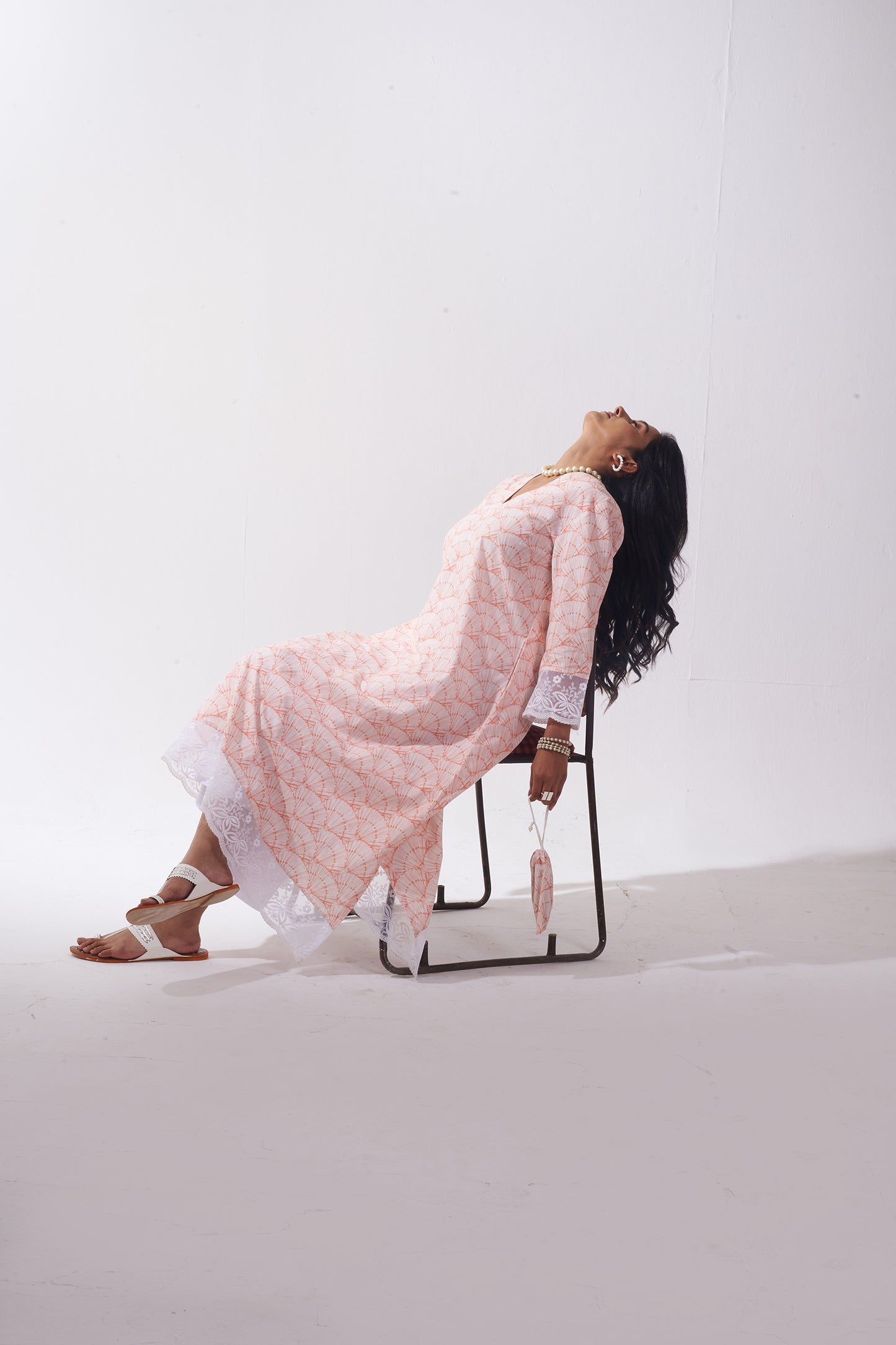 CORAL BLOOM A- LINE SUIT SET