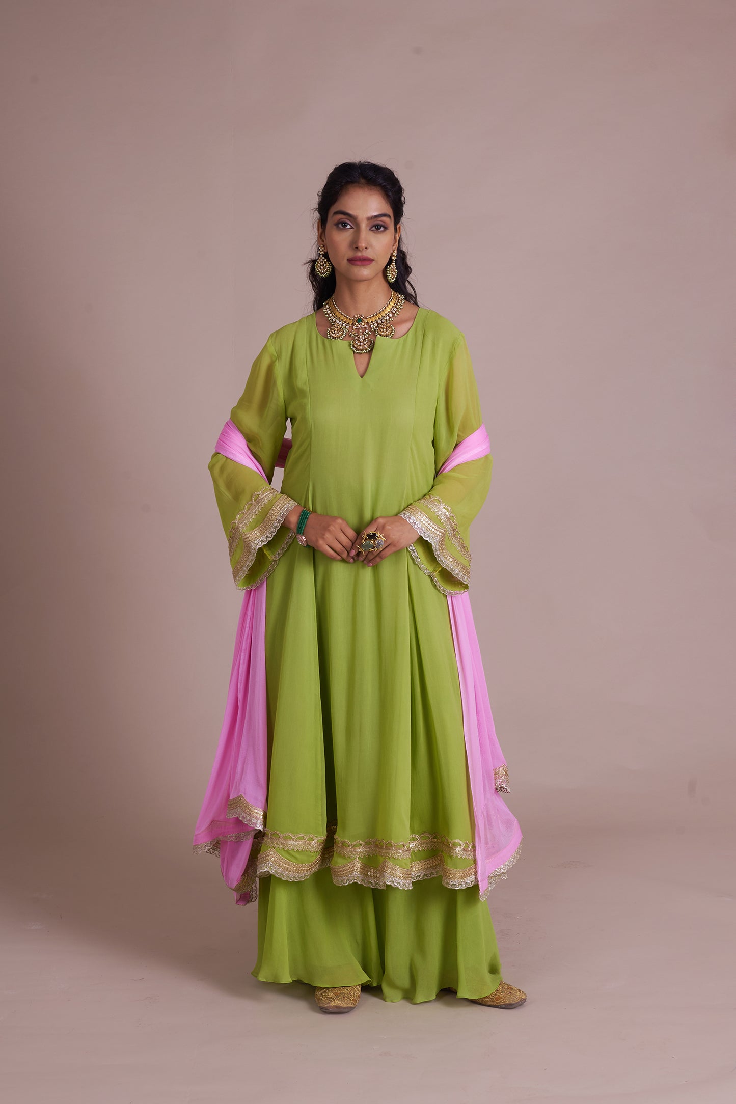 Panna Kalidar Suit Set