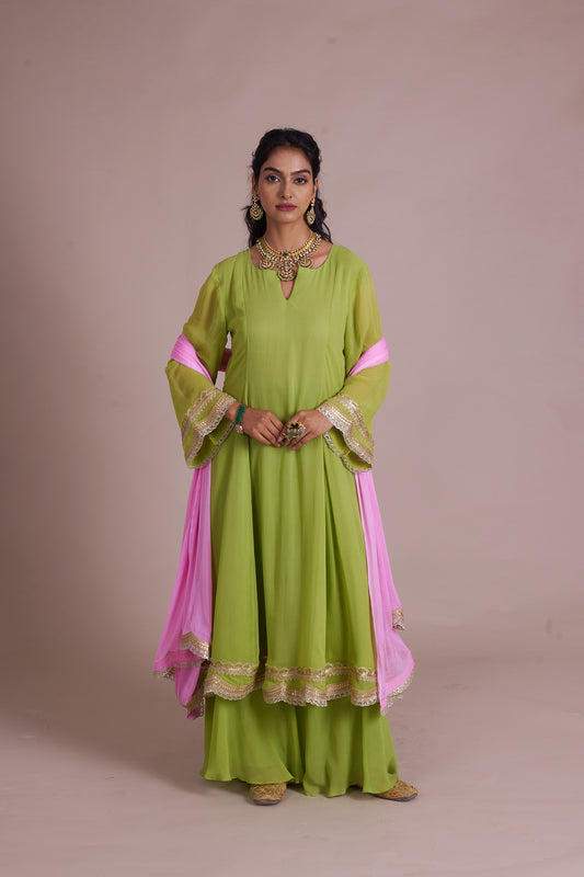 Panna Kalidar Suit Set