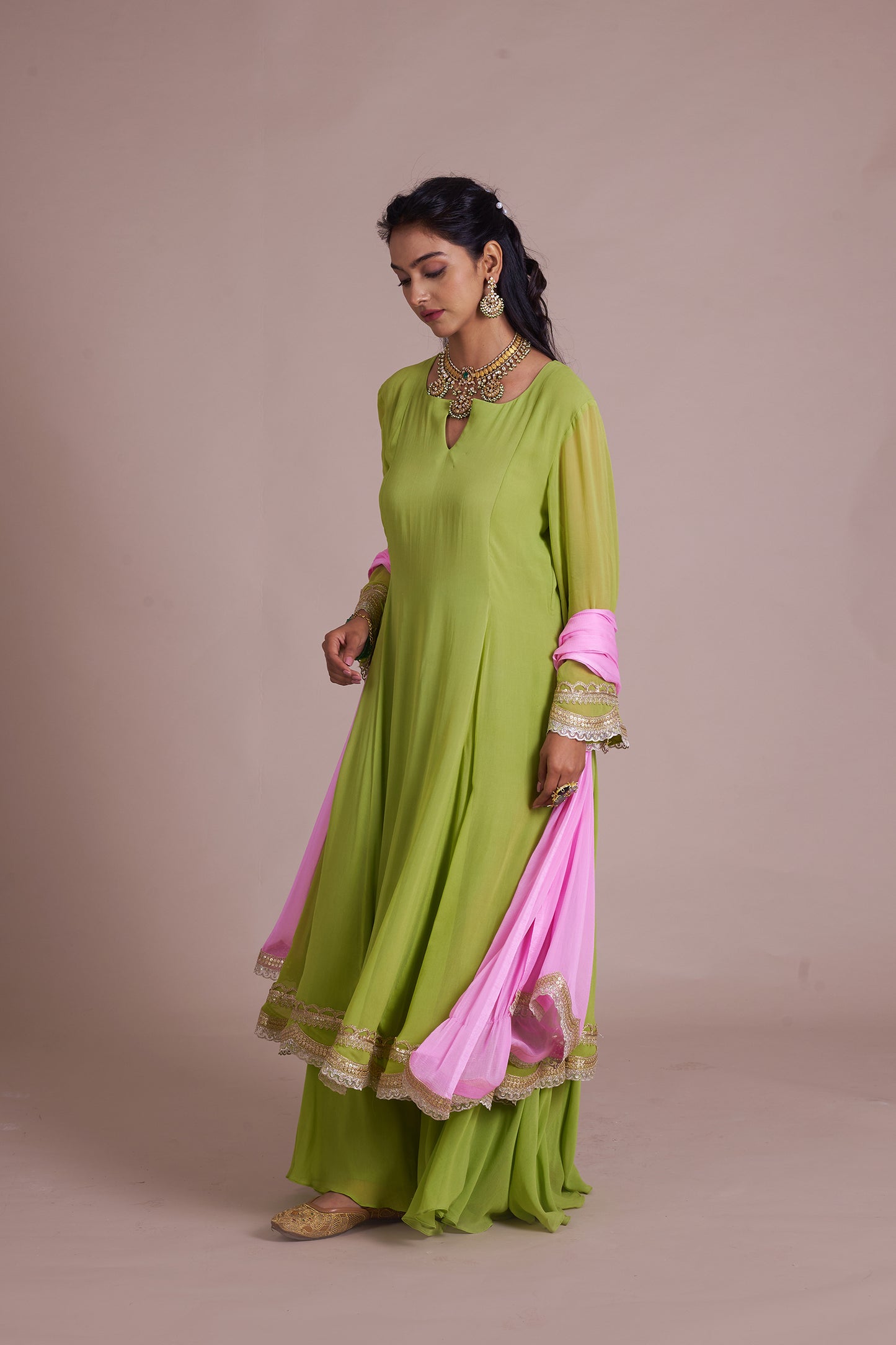 Panna Kalidar Suit Set