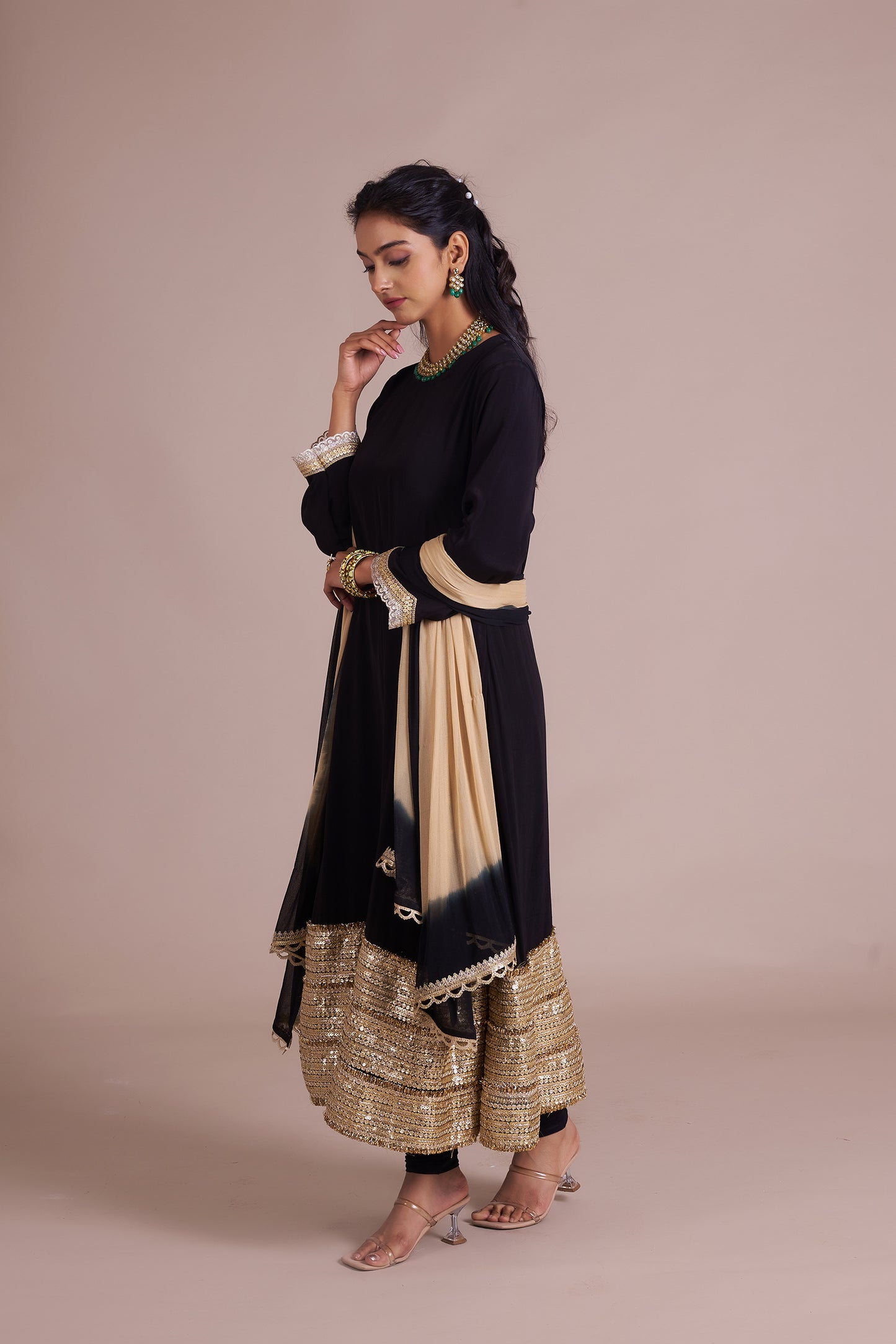 Siyaah A-line Kurta Suit set