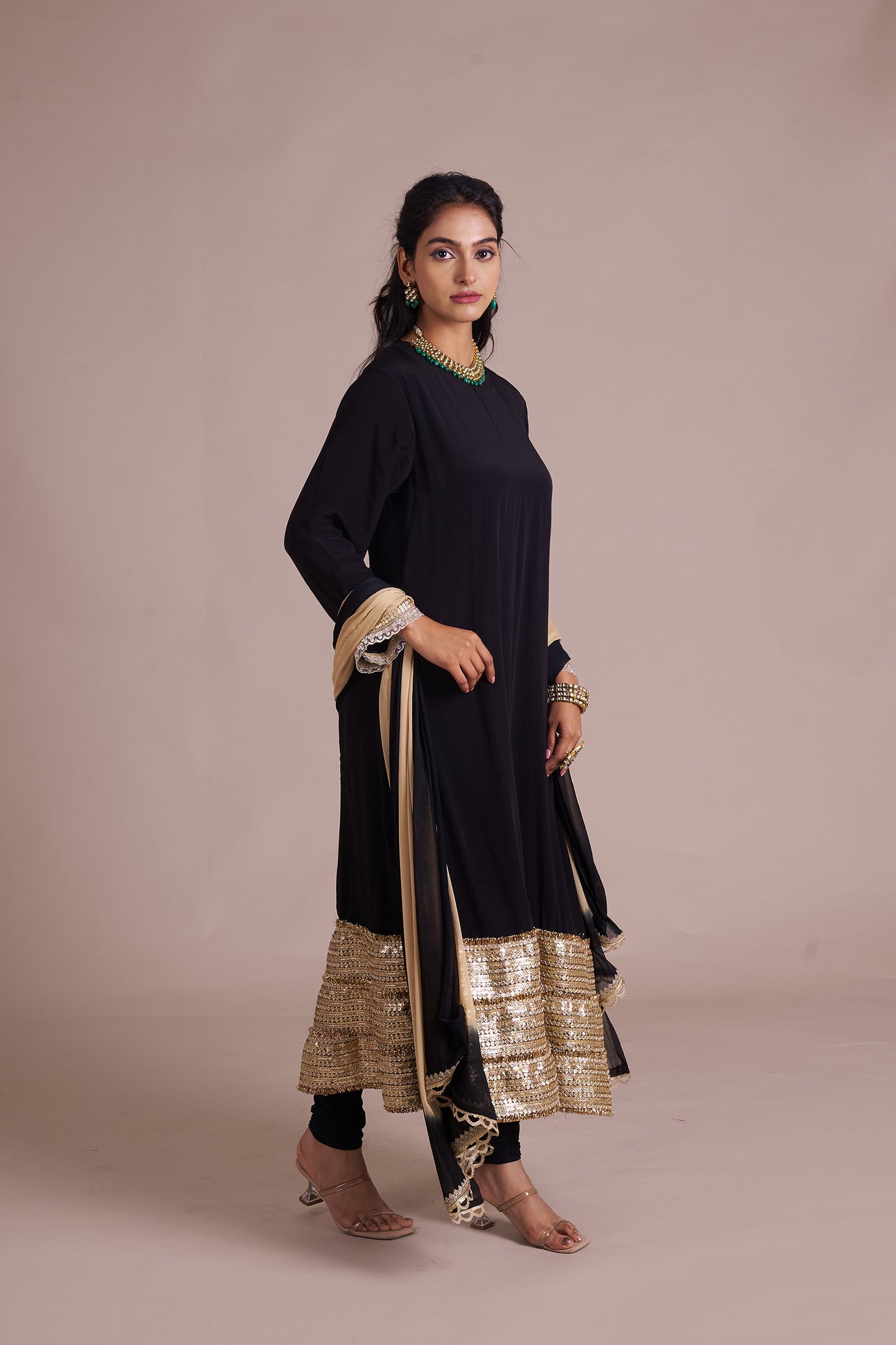 Siyaah A-line Kurta Suit set