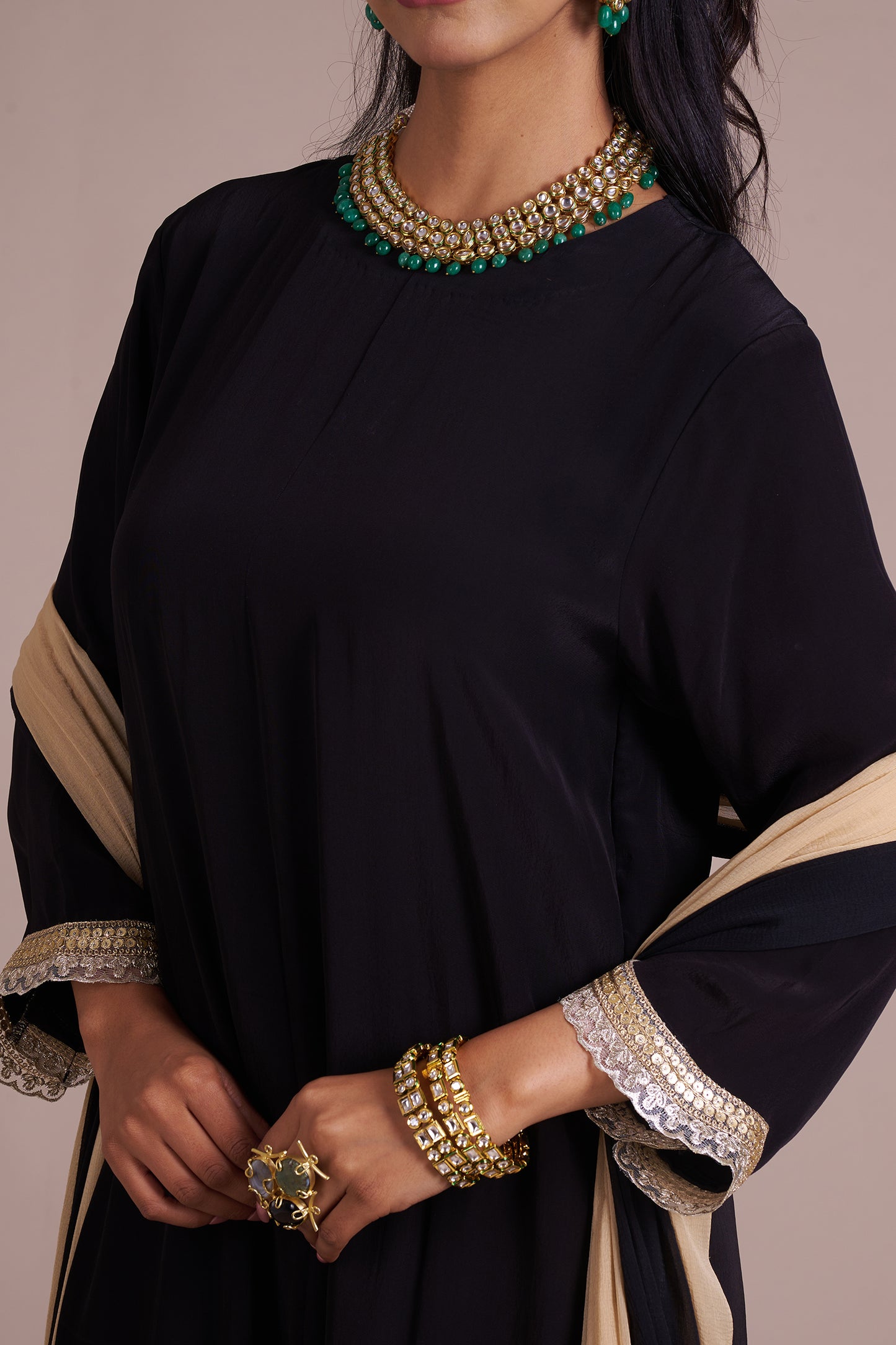 Siyaah A-line Kurta Suit set