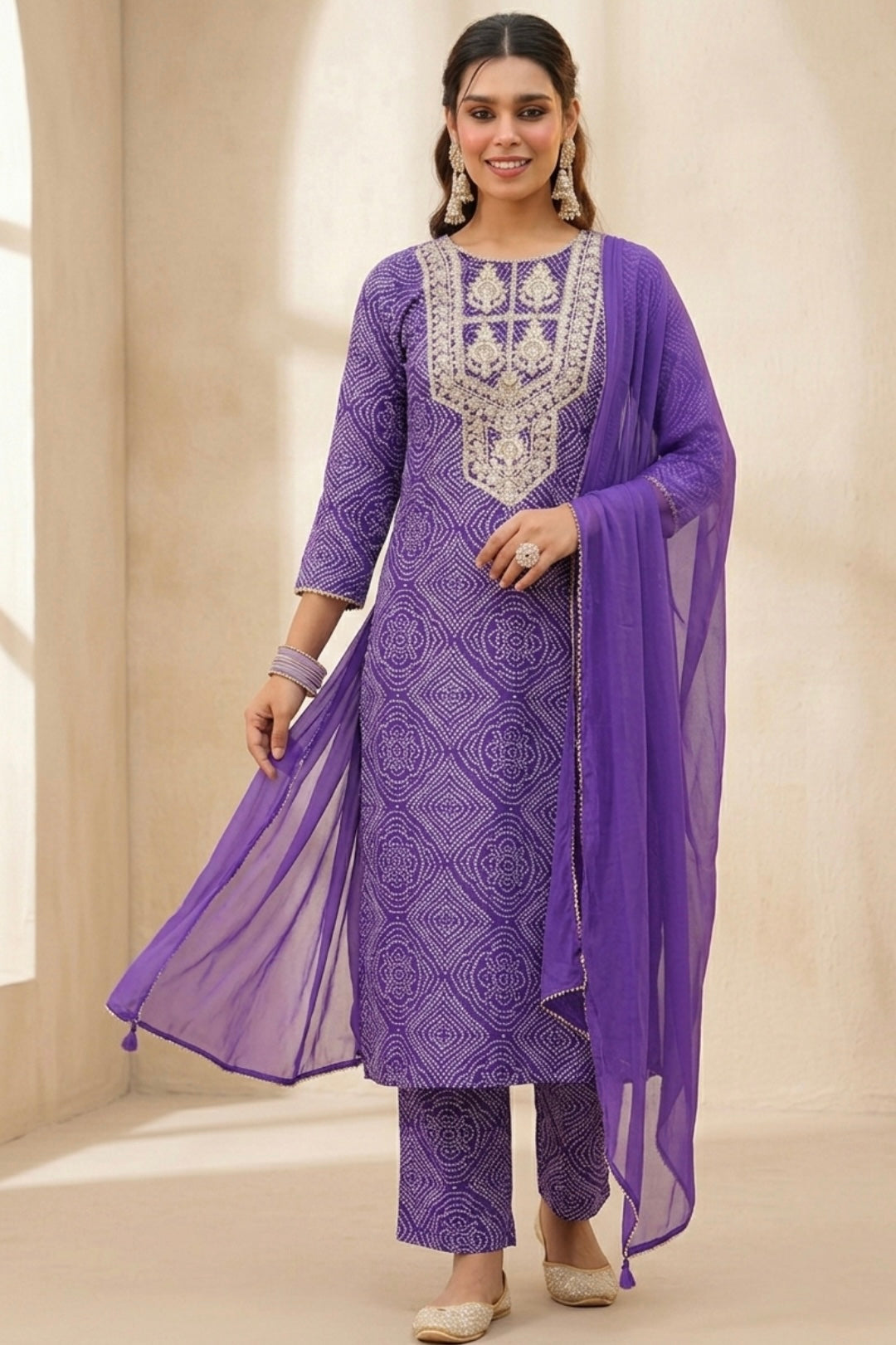 Meera Bandhani Suit