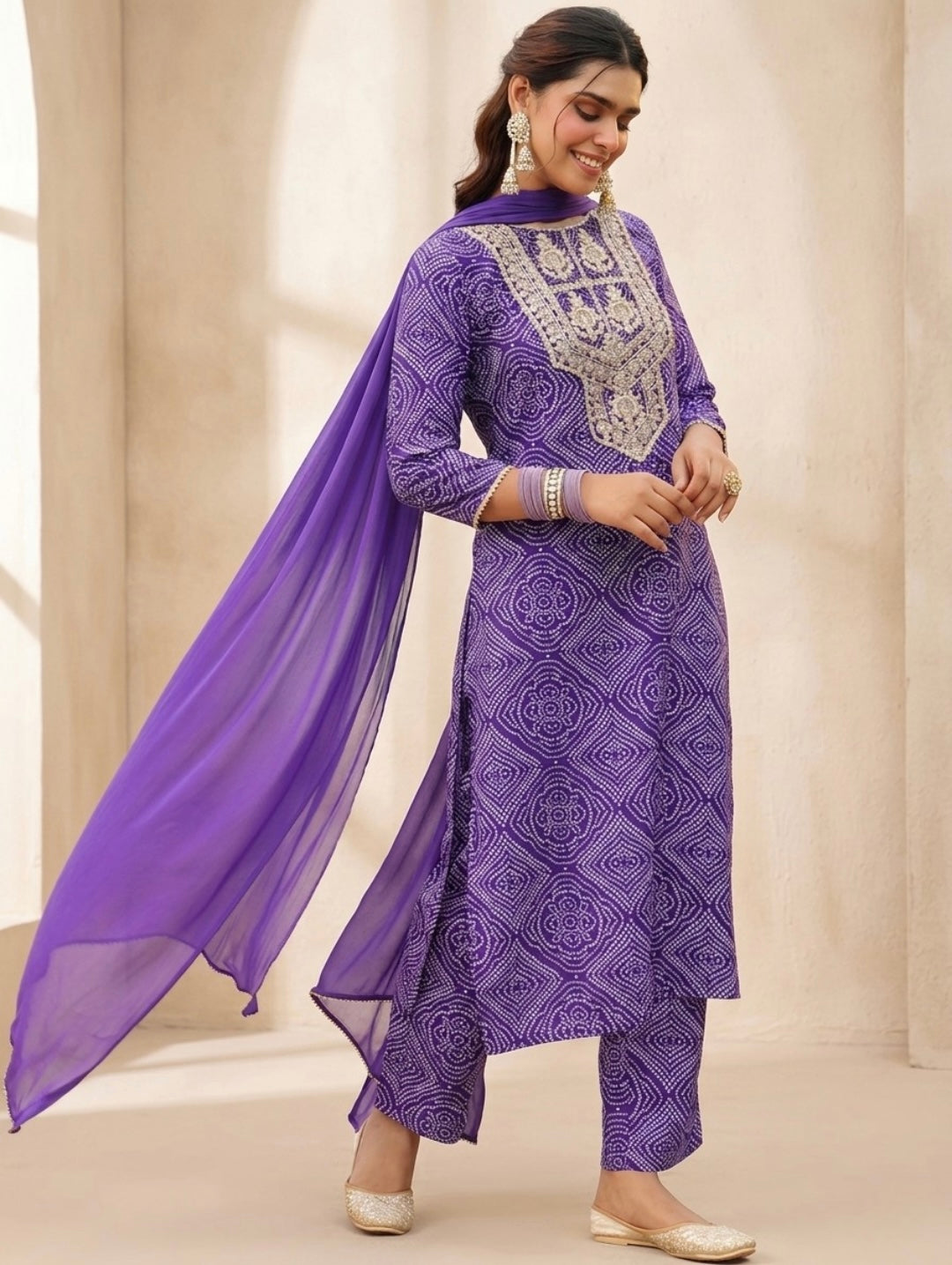 Meera Bandhani Suit