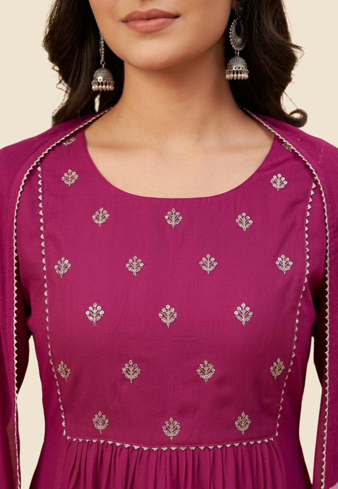 Zoya Pink Kurta with Pant And Duppata
