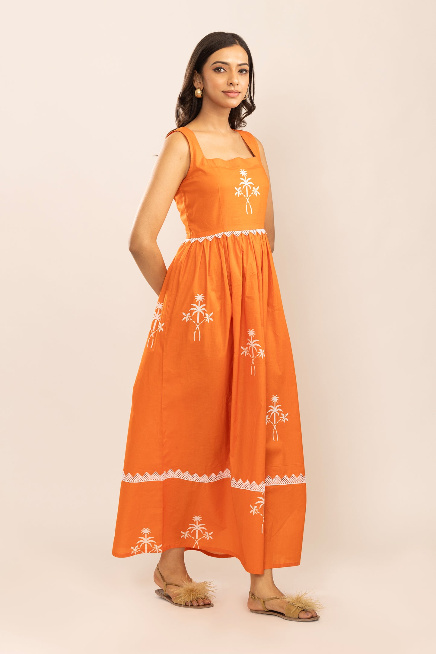 GOLDEN HOUR GATHERED DRESS