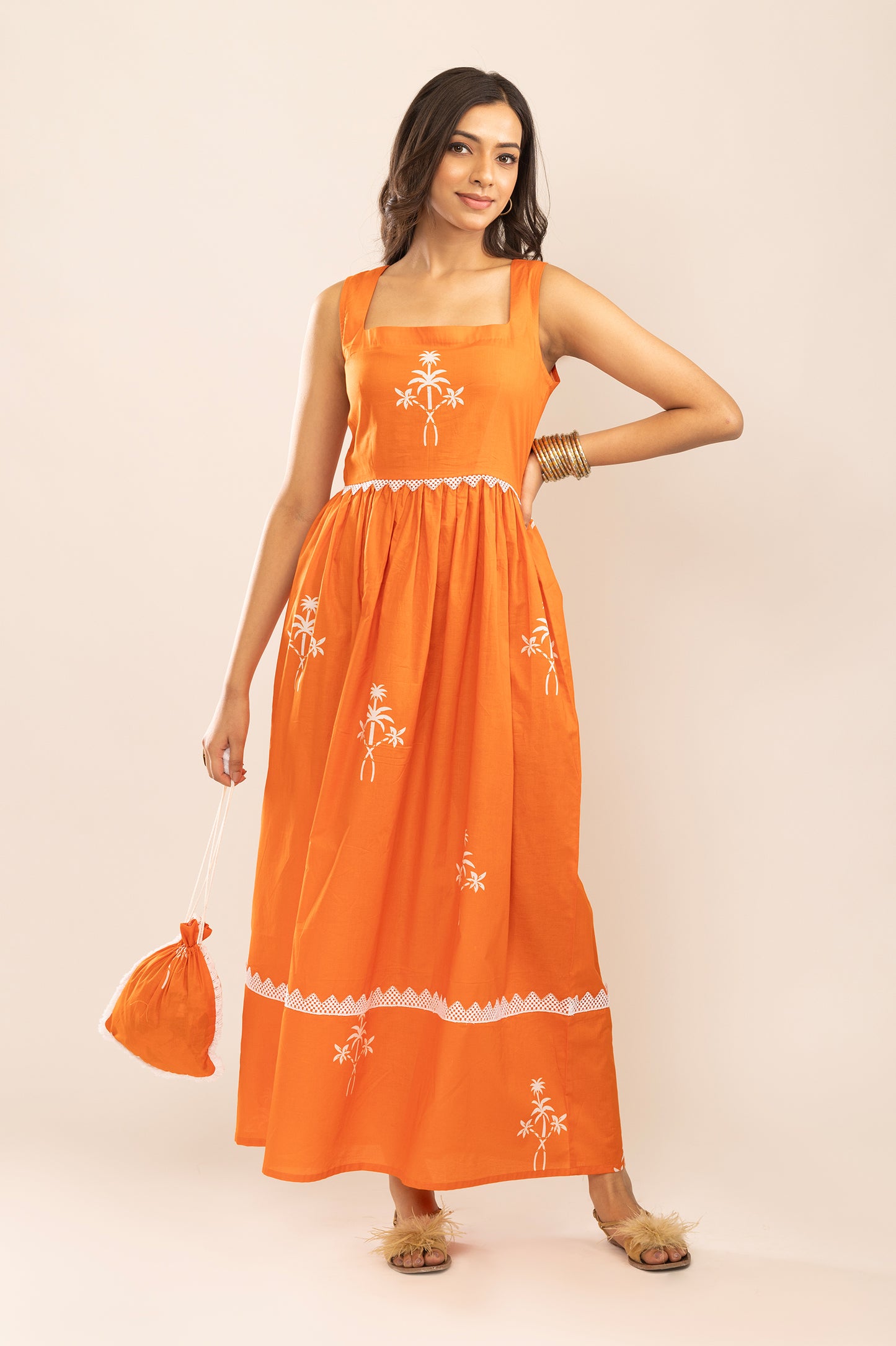 GOLDEN HOUR GATHERED DRESS