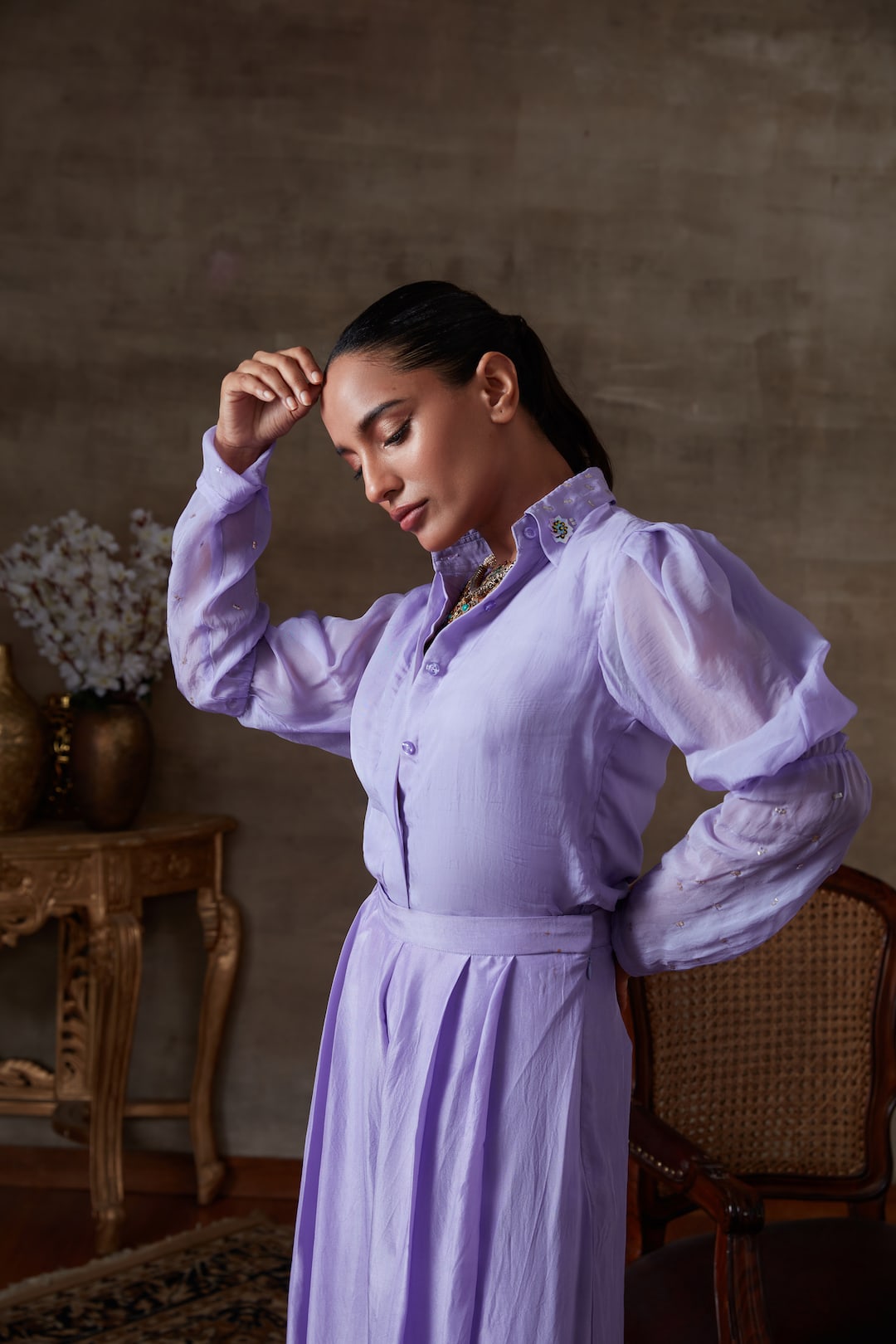 Shirt With Palazzo - Dira by Diksha